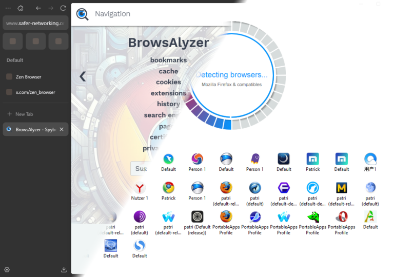 Spybot browsalyzer to support zen browser more freedom more choice